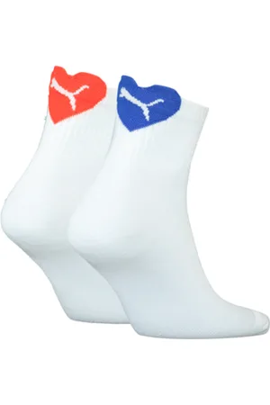 PUMA Short Sok Dames Heart 2-pack / Blauw / Rood-39/42
