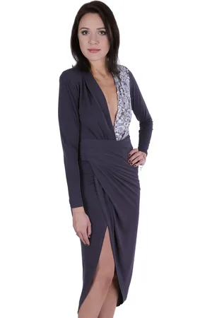 Produkt Gedrapeerde maxi-jurk met pailletten - John Zack / M