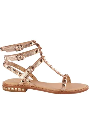 Ash Leren Rose/Gouden Sandalen