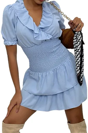 Merkloos Dames Jurk benty turquose