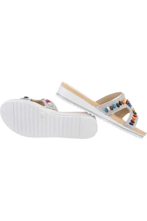 Merkloos Dilena fashion Slippers sleehak collors kraal strass