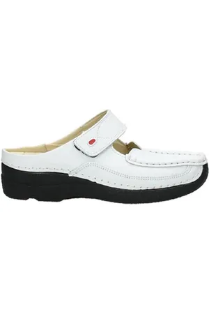 Wolky Klompen Roll Slipper /zwart leer