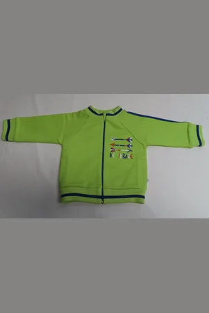 Merkloos Gilet - Jongens - Groen - Met rits - 3 maand 62