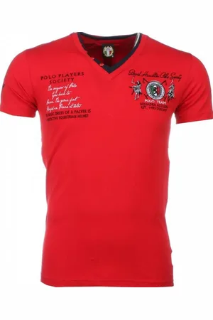 DAVID COPPER Italiaanse T-shirt - Korte Mouwen Heren - Borduur Polo Players