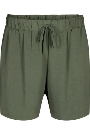 Zizzi MFIKKA, SHORTS Dames Broek - Green