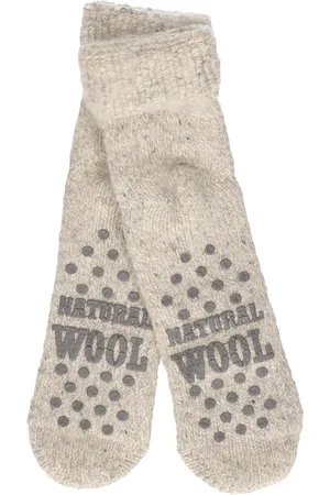 Apollo Wollen anti-slip huissokken/slofsokken voor kinderen maat 31-34 - Slaapsokken/bedsokken