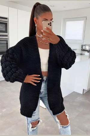 Merkloos Schilo jolie Fall Winter 2024 Cardican- - Dames Vest Lang