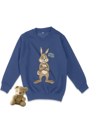 AWDis Jongens en Meisjes Sweater Trui - Konijn - Blauw