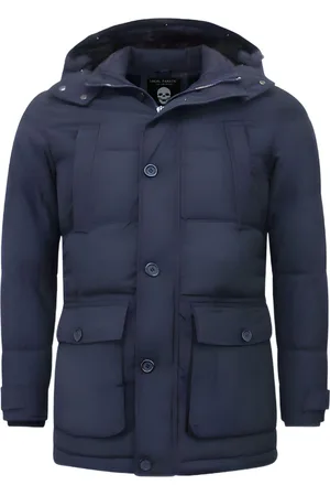 Enos Gewatteerde Jassen Heren - Parka Heren Jassen - 8667 - Blauwe Jas