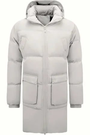 Enos Puffer jas Heren - Lang Gewatteerde Parka Jas met Afritsbare Capuchon