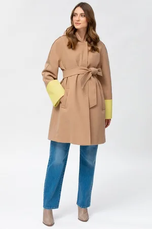 Modstrom PIETRO Brunelli DIVINA COAT WET SAND /YELLOWXS