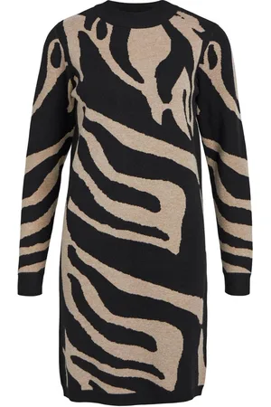 Object Object Objray L/s Knit Dress Aop Jurken Dames - Kleedje - Rok - Jurk -