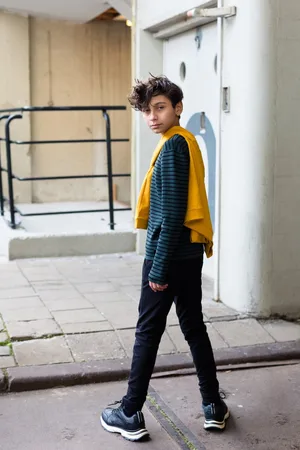 LEVV Sweater Kaz gestreept voor jongens - maat 152