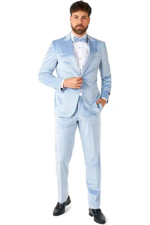 OppoSuits Blue Velvet Tuxedo - Heren Tuxedo Smoking met Vlinderdas - Chique -