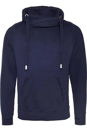 AWDis Cross Neck Hoodie Unisex Normal fit Navy maat XXL