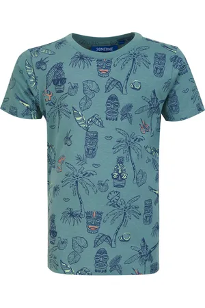 Someone Jongens t-shirt - Breaking-SB-02-B - Donker mint