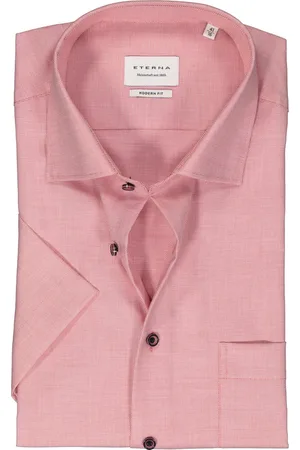 ETERNA Modern fit overhemd korte mouw - twill - - Strijkvrij - Boordmaat: 46
