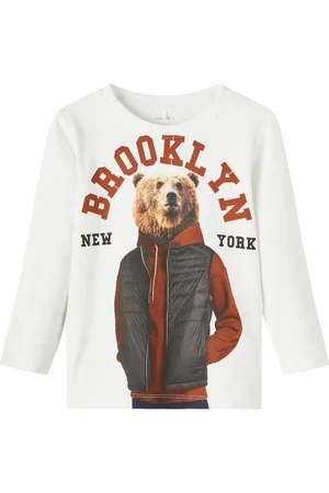 NAME IT Kinderkleding Jongens Longsleeve Tshirt Odd White Alyssum - 92