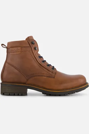 Van Lier Fritz Veterschoenen cognac Leer