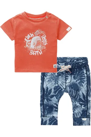 Noppies Kledingset - 2delig - broek met prints en shirt otanje