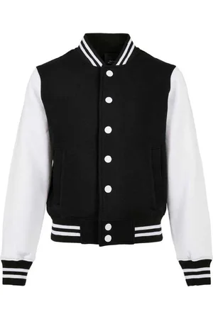 Build Your Brand Organic Sweat College Jas Zwart 158-164
