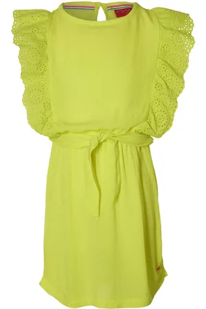 Quapi Meisjes mouwloze jurk Fancy Lemon Yellow - maat 98/104