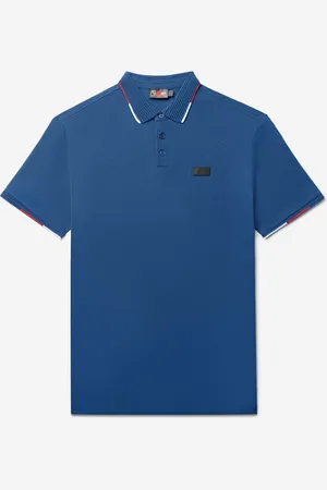 AB Lifestyle Triple Coloured Polo | Navy Peony - Heren