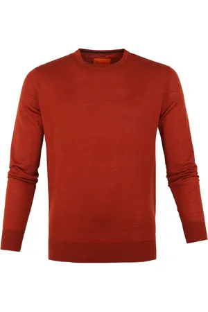 Suitable Pullover Merino O-neck Cognac
