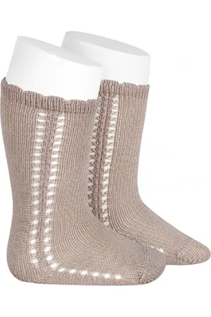 CONDOR Cóndor Kniekous Cotton Strik | 2569/2 | Piedra/Stone | 18-24 mnd | maat 2