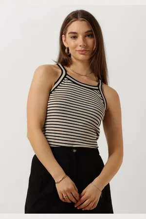 Jansen Amsterdam K347 Singlet With Stripes Tops & T-shirts Dames - Shirt -