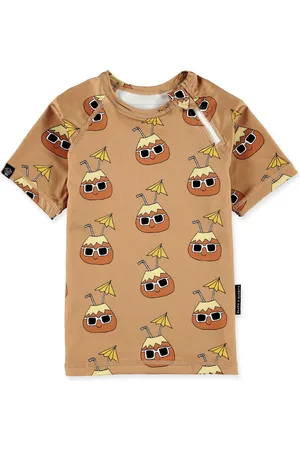 Beach & Bandits UV-zwemshirt voor kinderen - UPF50+ - Korte mouw - Cool Coconut - - maat 92-98cm