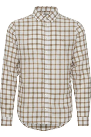 Casual Friday CFAnton 0053 LS BD check linen mix shirt Heren Shirt