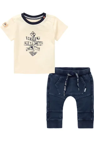 Noppies Kledingset - 2 delig - Broek Hino Naval Academy - Shirt Huaibei Antique White