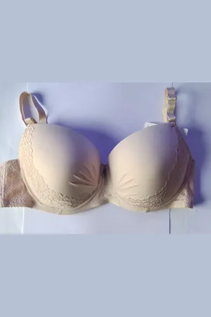 Merkloos BH 85E effen kleur met kantje
