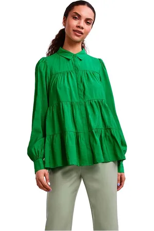 Y.A.S Pala Shirt Met Lange Mouwen Groen S Vrouw