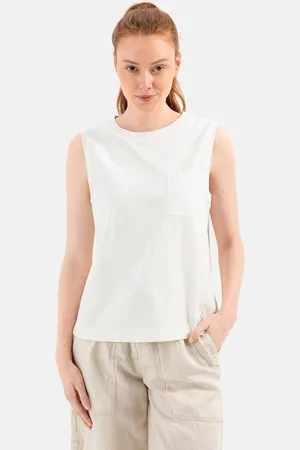 Camel Active Mouwloos T-shirt met borstzak