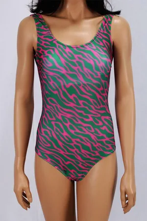 Merkloos Badpak- Elegante kleurrijke Dames Zwempak- Bikini Tank Zwemkleding Strandkleding 427-