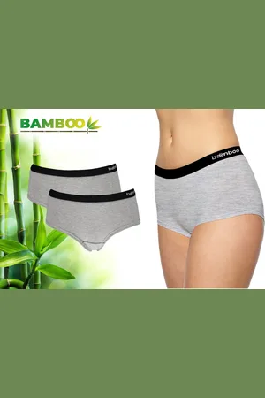 Merkloos Bamboo - Ondergoed Dames - Hipster - Bamboe - 2 Stuks - - Lingerie - Boxershort Dames - Onderbroeken Dames - Dames Slips - Dames Ondergoed