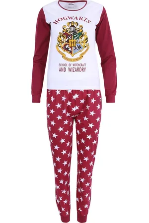 Harry Potter Witte en bordeauxrode sterrenpyjama