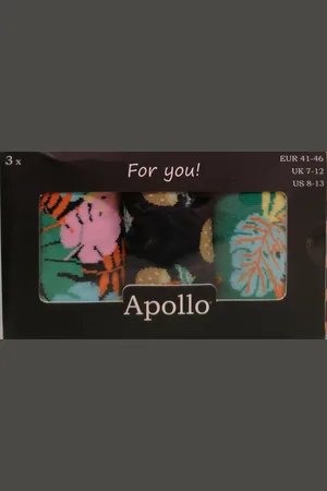 Apollo Sokken dames - Heren - | Tropical Green Socks | 3-Pack Giftbox |