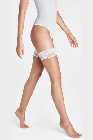 Wolford Hold Up Kous Nude 8 Lace