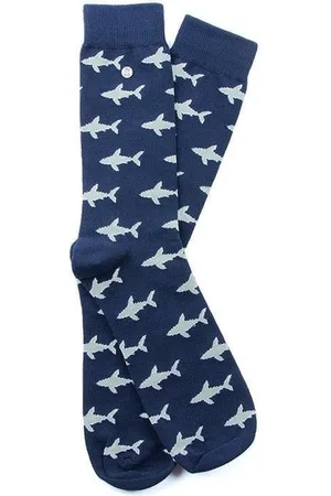 Alfredo Gonzales Unisex sokken shark attack donkerblauw