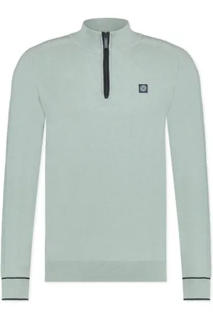 Blue Industry Half Zip Trui Lichtgroen