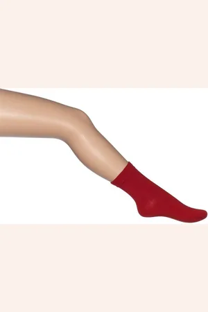 Bonnie Doon Kinderen - Cotton Sock - Rood/ - maat 27/28 (2 paar)