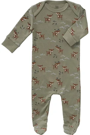 Fresk Pyjama met voetjes - Deer Olive