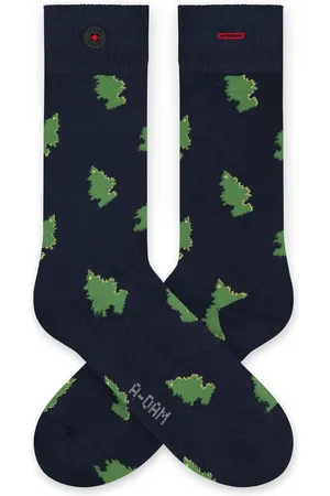 A-dam Happy Trees - Sokken - Sok - Biologisch Katoen - Vegan - Heren en Dames - Donkerblauw - 41-46