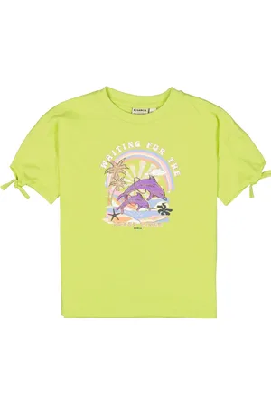 Garcia Meisjes Chest print T-shirt Groen Korte mouw
