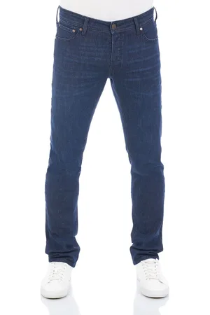 JACK & JONES Heren Jeans Broeken JJIGLENN slim Fit Blauw Volwassenen Denim Jeansbroek