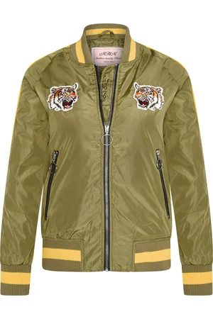 Subprime MHM Fashion - Kinderjas maat S zomer Bomber Jacket Tiger Heads Army