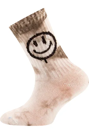 Ewers Kindersok Ecru - /Beige Tie-Dye/Batik - Smiley-23/26